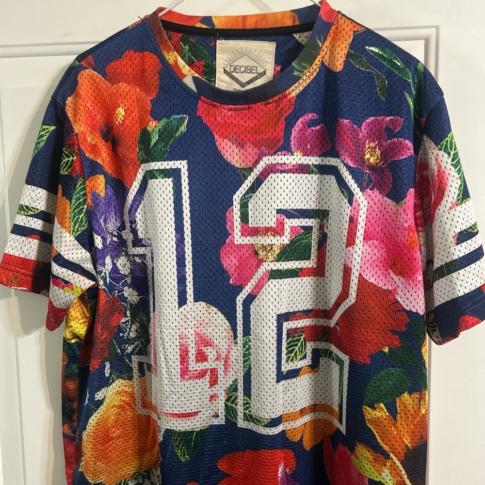Decibel Women's Floral Jersey Top - Multicolor